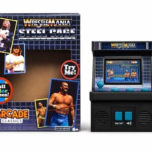 WWE WWF Wrestlemania Steel Cage Challenge Mini Arcade Classics Portable